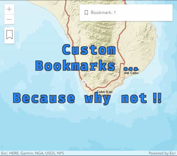 Custom bookmarks in your ArcGIS JS API apps