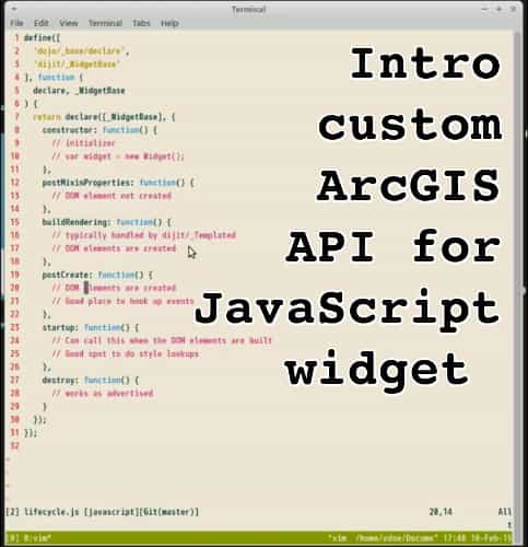 Video - Intro to custom ArcGIS API for JavaScript widgets
