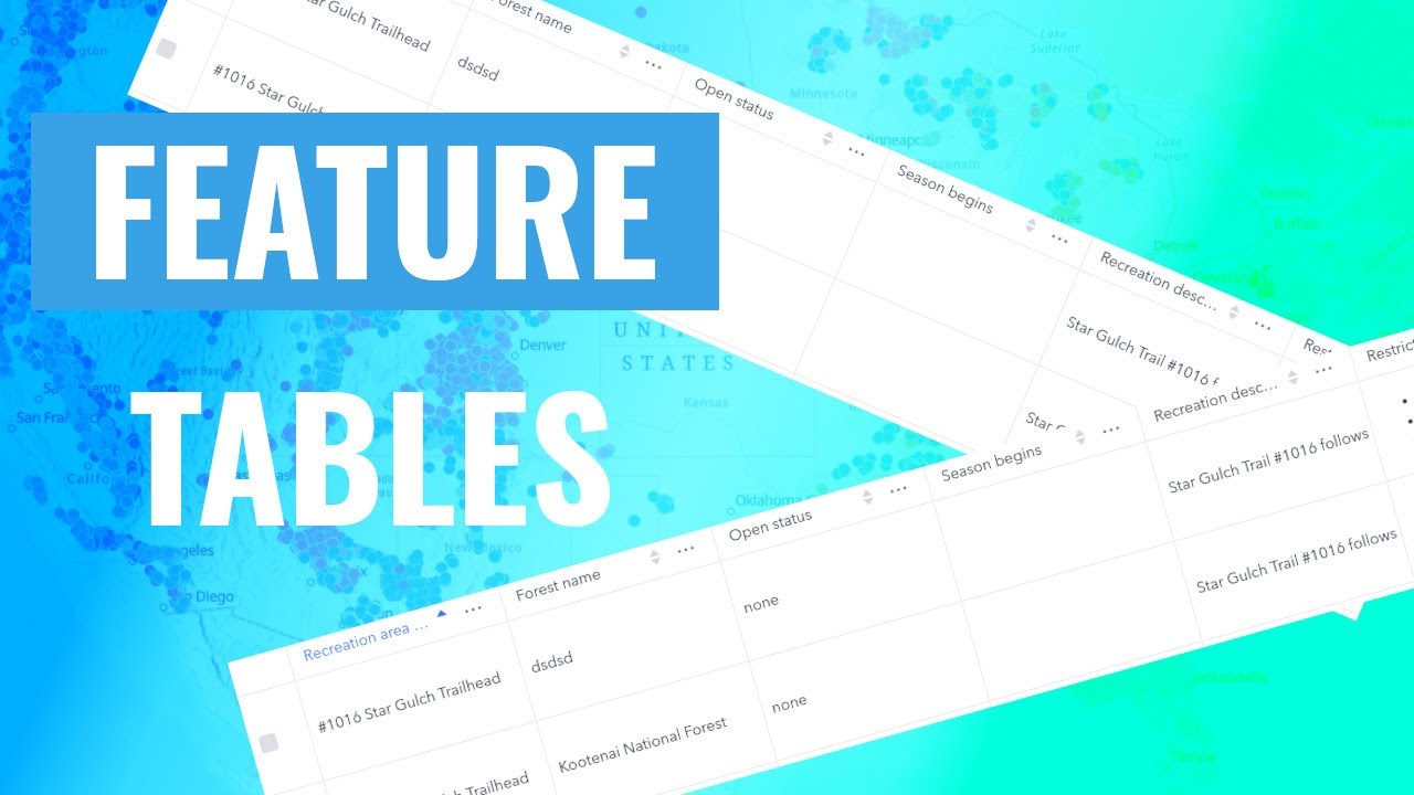 How to create new FeatureTables from other FeatureTables